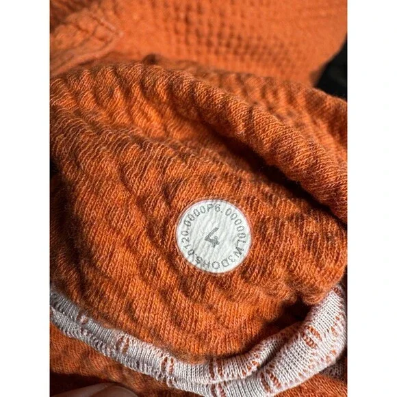 Lululemon All Yours Hoodie Sweater Womens 4 Orange Bubble Dot Pullover Stretch - Picture 16 of 16